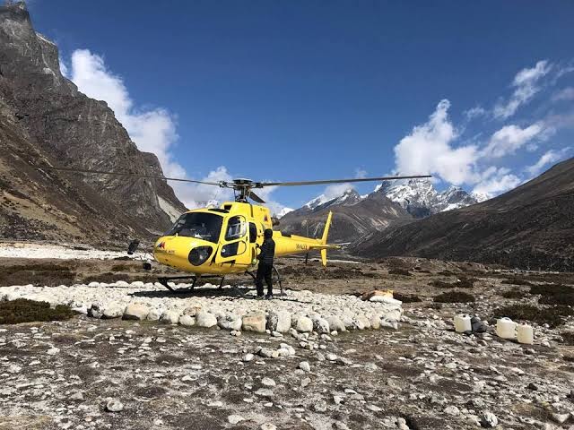 Pheriche to Kathmandu Helicopter Flight